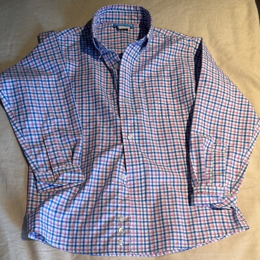 Boys  Blue and pink Checkered Shirt